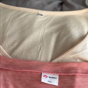 WMNS Pink/coral and Cream Tops Set XXL two tops
